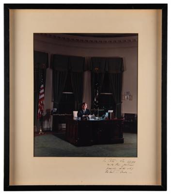 Lot #76 John F. Kennedy Oversized Signed Photograph to Peter Lawford: "Who helped make this picture possible" - Image 2