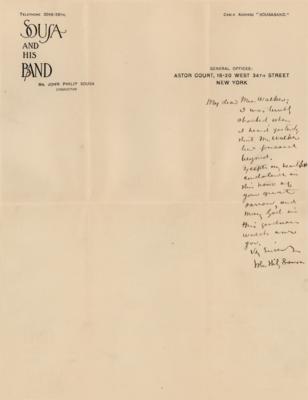 Lot #447 John Philip Sousa Autograph Letter Signed - Image 1