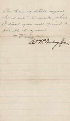 Lot #12 William McKinley Small Collection of (7) Signed Letters, Notes, and Documents (1886-1893) - Image 10
