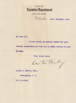 Lot #12 William McKinley Small Collection of (7) Signed Letters, Notes, and Documents (1886-1893) - Image 4