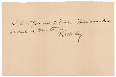Lot #12 William McKinley Small Collection of (7) Signed Letters, Notes, and Documents (1886-1893) - Image 7