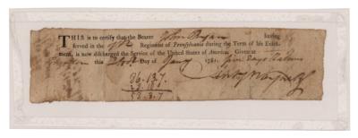 Lot #310 Anthony Wayne Revolutionary War-Dated