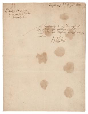 Lot #300 Gebhard Leberecht von Blücher Letter Signed - Image 1