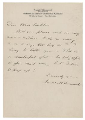 Lot #16 Franklin D. Roosevelt Autograph Letter