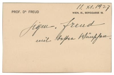 Lot #193 Sigmund Freud Signature
