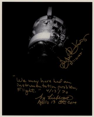 Lot #374 Gene Kranz and Sy Liebergot Signed Photograph - Image 1