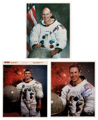 Lot #334 Apollo 13 (3) Signed Photographs