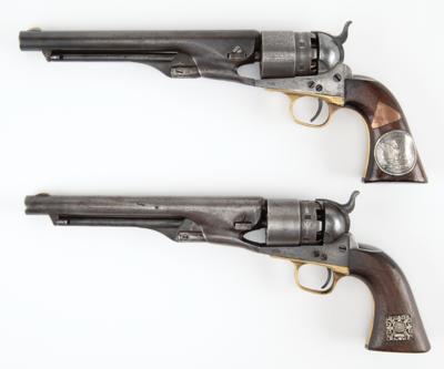 Lot #286 Pair of Embellished Civil War Colt Model 1860 Army Revolvers - Image 3