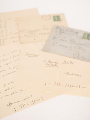 Lot #512 Jules Massenet (4) : Autograph Letters Signed (3) + Autograph Letter (1) - Image 1