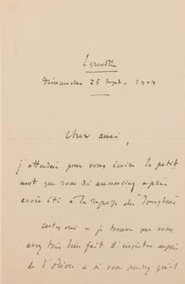 Lot #512 Jules Massenet (4) : Autograph Letters Signed (3) + Autograph Letter (1) - Image 2