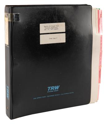 Lot #386 Apollo 14 'Crew Copy' Lunar Surface Visual Test Training Binder with (70) NASA Photographs -From the Collection of Stuart A. Roosa - Image 1