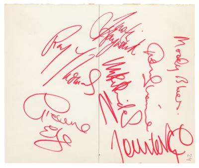 Lot #540 Moody Blues Signatures