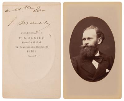 Lot #398 Edouard Manet Signed Photograph - Image 2