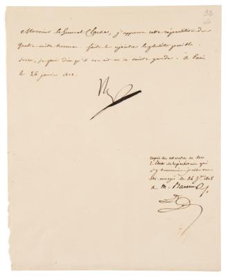 Lot #282 Napoleon Letter Signed on Organization of