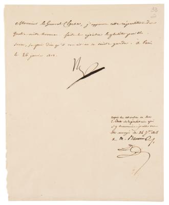 Lot #282 Napoleon Letter Signed on Organization of Troops - Image 1