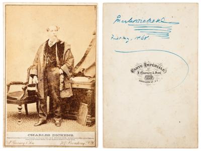 Lot #435 Charles Dickens Signed Photograph from His Last American Tour - Image 2