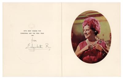 Lot #221 Elizabeth, Queen Mother Signed Christmas Card (1969) - Image 1