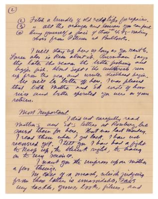 Lot #457 Zane Grey Lengthy Autograph Letter Signed to His Son, Romer - Image 3