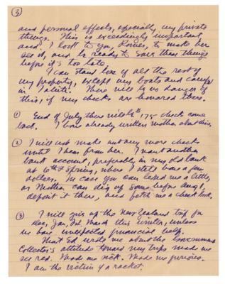 Lot #457 Zane Grey Lengthy Autograph Letter Signed to His Son, Romer - Image 4