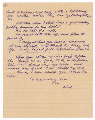 Lot #457 Zane Grey Lengthy Autograph Letter Signed to His Son, Romer - Image 6