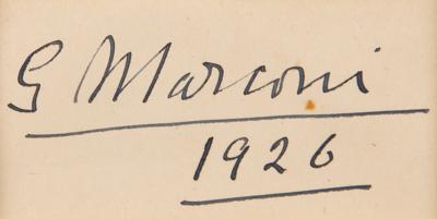 Lot #252 Guglielmo Marconi Signature - Image 2