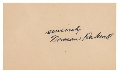 Lot #415 Norman Rockwell Signature - Image 1