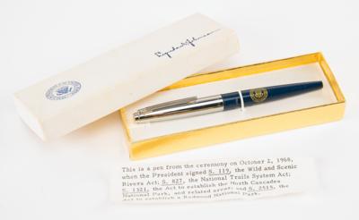 Lot #45 Lyndon B. Johnson 1968 Bill Signing Pen for Four Nature Conservation Acts - Image 1