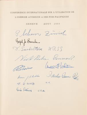 Lot #194 Notables: Niels Bohr, John Cockroft, Haile Selassie, Muammar Gaddafi, Chen Yi, Eleanor Roosevelt, and Others Signed Guest Book - Image 2