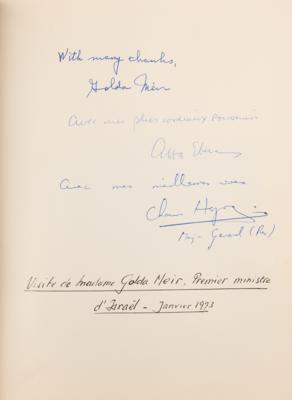 Lot #194 Notables: Niels Bohr, John Cockroft, Haile Selassie, Muammar Gaddafi, Chen Yi, Eleanor Roosevelt, and Others Signed Guest Book - Image 11