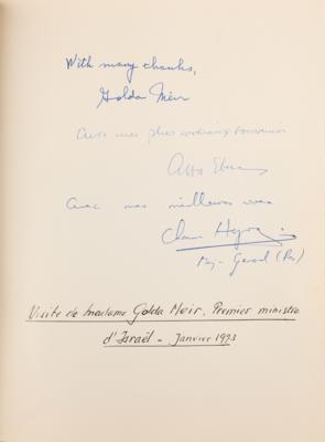 Lot #194 Notables: Niels Bohr, John Cockroft, Haile Selassie, Muammar Gaddafi, Chen Yi, Eleanor Roosevelt, and Others Signed Guest Book - Image 4