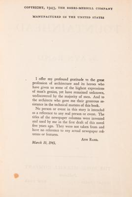 Lot #468 Ayn Rand Typed Letter Signed on The Fountainhead - Image 4