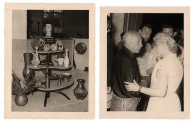 Lot #405 Pablo Picasso Signature with (2) Candid Photographs - Image 3