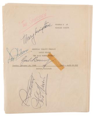 Lot #579 Jack Benny Program Multi-Signed Television Script (1948) - Image 1