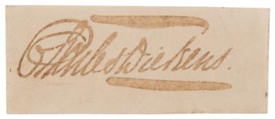 Lot #454 Charles Dickens Signature - Early Example