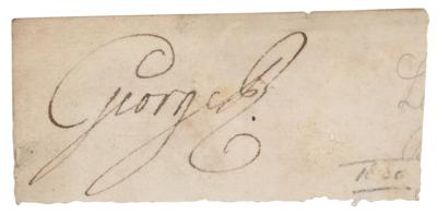 Lot #245 King George III Signature