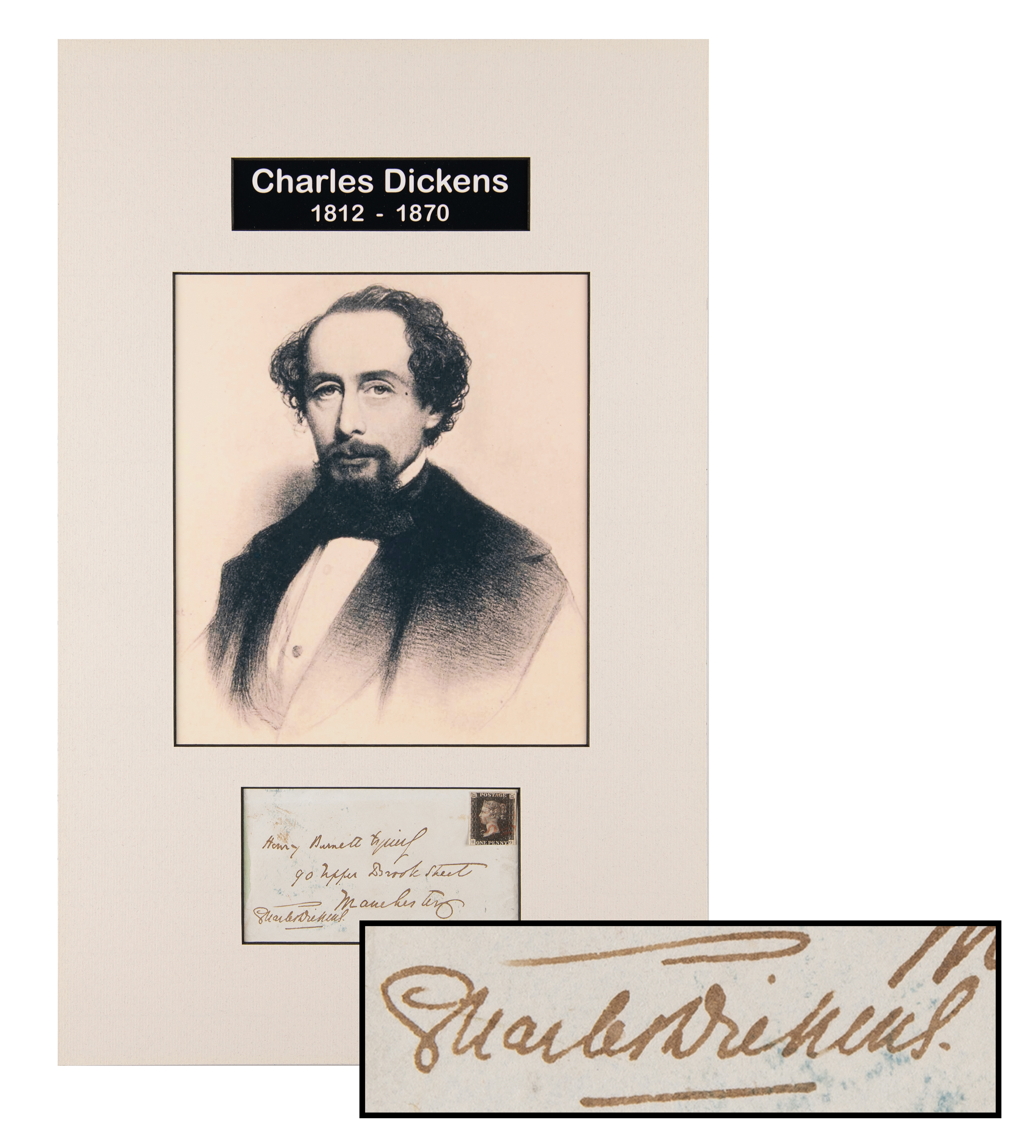 Lot #436 Charles Dickens Hand-Addressed Mailing