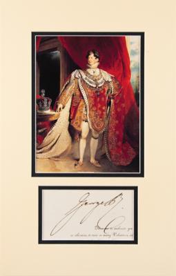 Lot #246 King George IV Signature