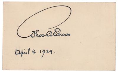 Lot #177 Thomas Edison Signature - Image 1