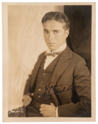 Lot #558 Charlie Chaplin Signed Oversized (11 x 14) Photograph - Image 1