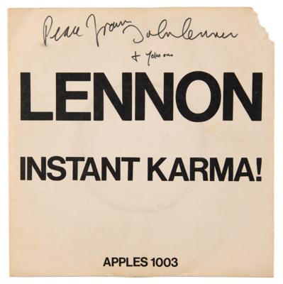 Lot #492 Beatles: John Lennon and Yoko Ono Signed 45 RPM Record - 'Instant Karma' - Image 1