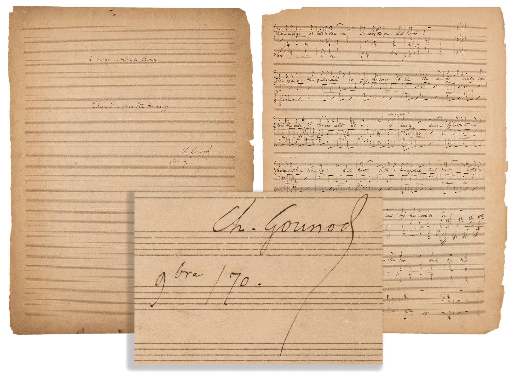 Lot #485 Charles Gounod Autograph Musical