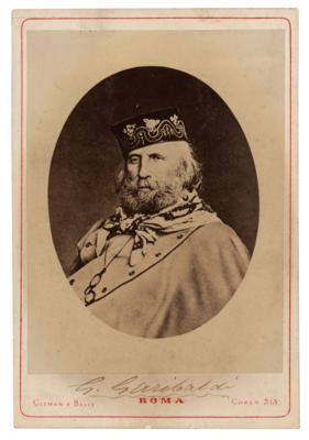 Lot #226 Giuseppe Garibaldi Signed Photograph - Image 1
