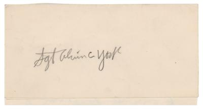 Lot #314 Sgt. Alvin C. York Signature - Image 1