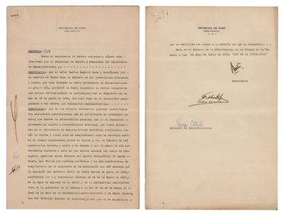 Lot #210 Fidel Castro Document Signed