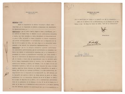 Lot #210 Fidel Castro Document Signed - Image 1