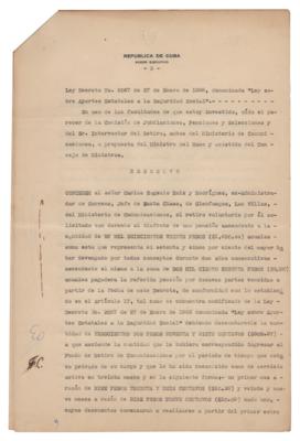 Lot #210 Fidel Castro Document Signed - Image 4