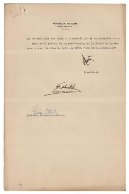 Lot #210 Fidel Castro Document Signed - Image 5