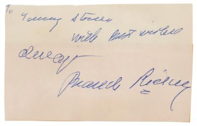 Lot #668 Branch Rickey Signature