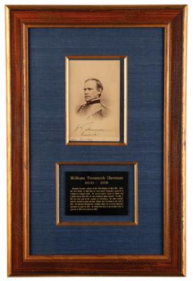 Lot #276 William T. Sherman Signed Cabinet