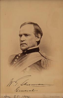 Lot #276 William T. Sherman Signed Cabinet Photograph - Image 2